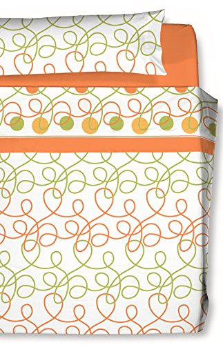 CARLA RUBINI Knoten Bettwäsche-Set, Mikrofaser, Orange und Grün, Bett 150 cm CARLA RUBINI Knoten Bettwäsche-Set, Mikrofaser, Orange und Grün, Bett 150 cm von CARLA RUBINI