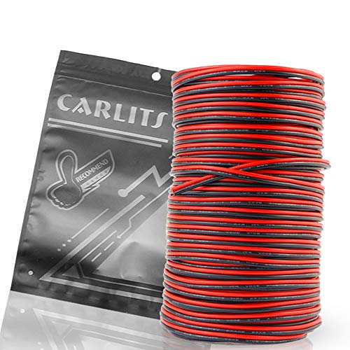 CARLITS 20 Gauge LED 2 Adriges Kabel 2x0.5mm², 20AWG 20M Elektrisches Verlängerungskabel für LED-Streifen Einfarbig 3528 5050, 12V LED-Leuchten,Lampen,Glühbirnen von CARLITS