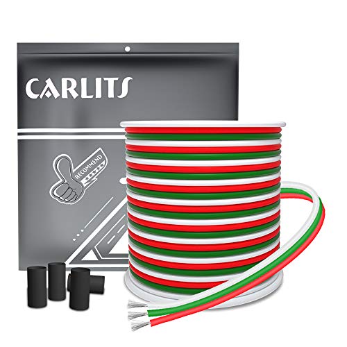 CARLITS 22 AWG 20M 3 Adriges Kabel Kupfer 22 Gauge 3x0.3mm² Draht 12 V 24 V DC für WS2812b WS2811 Traum Farbe LED Licht Bänder CARLITS 22 AWG 20M 3 Adriges Kabel Kupfer 22 Gauge 3x0.3mm² Draht 12 V 24 V DC für WS2812b WS2811 Traum Farbe LED Licht Bänder von CARLITS
