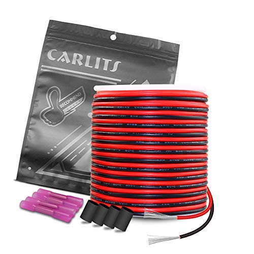 CARLITS 22 AWG 30 m 2x0.32mm² Kabel Verzinntes Kupfer 22 Gauge 2 Farben Kabelanschluss Elektrischer Draht 12V 24V DC für LED Streifen 3528 5050 2835 von CARLITS