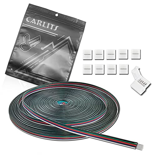 CARLITS 22AWG 5 Adriges 5x0.3mm² 20M Verlängerungskabel Wire RGBW Verzinnte Kupferlitze 12V für 5 Farben RGBW LED Strip Lights 3528 5050 CARLITS 22AWG 5 Adriges 5x0.3mm² 20M Verlängerungskabel Wire RGBW Verzinnte Kupferlitze 12V für 5 Farben RGBW LED Strip Lights 3528 5050 von CARLITS