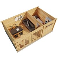 Alpholz Gartenhaus Atrium-E Gartenhaus aus Holz in Pinie, Holzhaus mit 70 mm Wandstärke, Blockbohlenhaus mit Montagematerial Alpholz Gartenhaus Atrium-E Gartenhaus aus Holz in Pinie, Holzhaus mit 70 mm Wandstärke, Blockbohlenhaus mit Montagematerial von CARLSSON