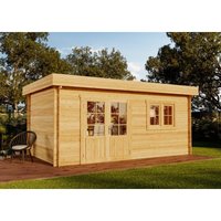 Carlsson - Alpholz Gartenhaus Spree a aus Massiv-holz, Gerätehaus mit 28 mm Wandstärke, Garten Holzhaus mit Imprägnierung (pinie), Geräteschuppen von CARLSSON