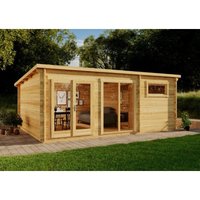 Alpholz Gartenhaus Atrium-E Gartenhaus aus Holz, Holzhaus mit 40 mm Wandstärke, Blockbohlenhaus mit Montagematerial Alpholz Gartenhaus Atrium-E Gartenhaus aus Holz, Holzhaus mit 40 mm Wandstärke, Blockbohlenhaus mit Montagematerial von CARLSSON