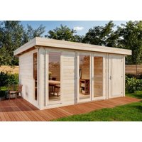Alpholz Gartenhaus Aldo-28 c Gartenhaus aus Holz, Holzhaus mit 28 mm Wandstärke Blockbohlenhaus von CARLSSON