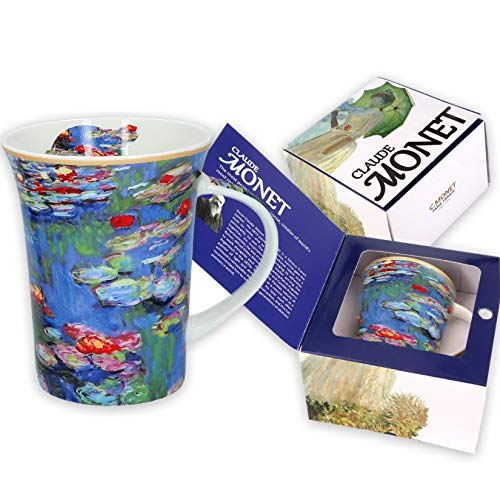 CARMANI - Kaffeetasse oder Teebecher aus Porzellan mit Monet Mohnblumen 250 ml von CARMANI