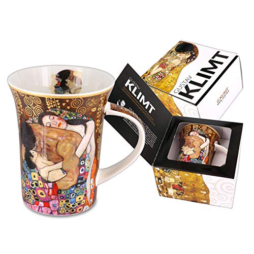 CARMANI - Porzellan-Becher mit 'Die Familie' von Gustav Klimt dekoriert 350ml von CARMANI