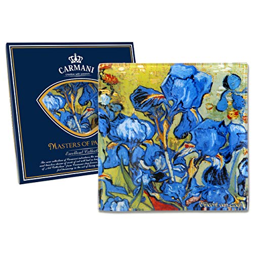 CARMANI - Quadratische Glasplatte Kunstdruck von Vincent van Gogh 'IRYS' 13x13cm von CARMANI