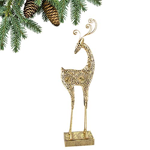 CARMANI - Reh förmigen Gold-Weihnachtsverzierung, Traditionelle Metall-Weihnachtsdekoration von CARMANI