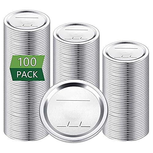 CARMIN 100 STÜCKE Weithals-Einmachglasdeckel für Ball Kerr Jar-Split-Typ-Metall-Einmachglas-Deckel zum Einmachen von CARMIN