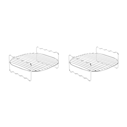 CARMIN 2X Luftfritteuse-Rack für Alle 3.7Qt 5.8Qt Mehrzweck Doppelschichtrack mit Spieße Kompatibel mit, Gowise Usw. CARMIN 2X Luftfritteuse-Rack für Alle 3.7Qt 5.8Qt Mehrzweck Doppelschichtrack mit Spieße Kompatibel mit, Gowise Usw. von CARMIN