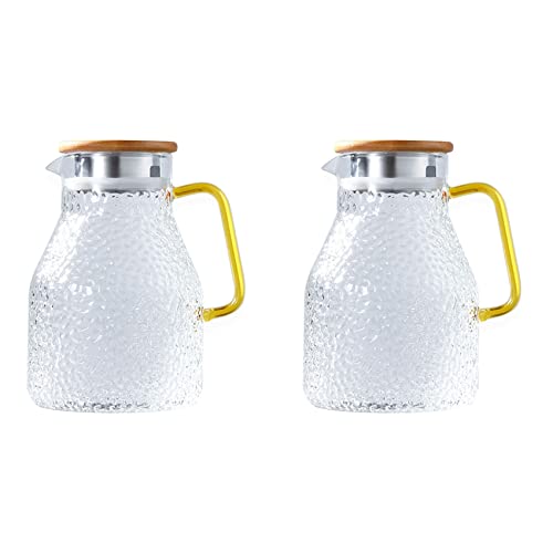 CARMIN 2X Wasserkrug Glaswassertopf 2000 Ml Hitzebeständiger Wasserkrug und Glasset Quadratischer Wasserkocher Zum Kochen Von Tee zu Hause CARMIN 2X Wasserkrug Glaswassertopf 2000 Ml Hitzebeständiger Wasserkrug und Glasset Quadratischer Wasserkocher Zum Kochen Von Tee zu Hause von CARMIN