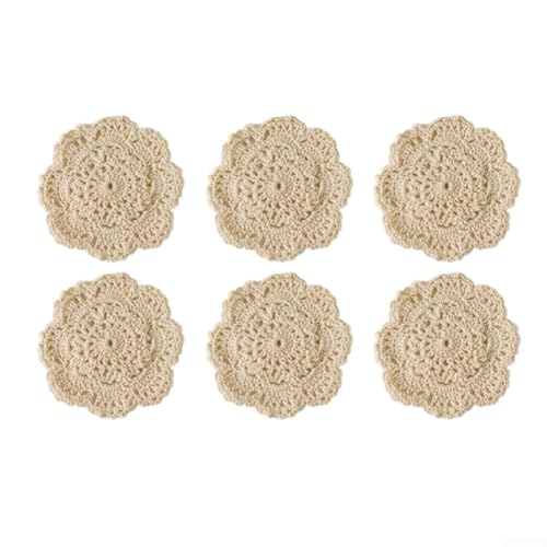 16 x böhmische Blumen-Baumwoll-Untersetzer für Couchtisch, handgefertigte Retro-Untersetzer, geeignet für Restaurants (6 Stück) von CARMOTTER