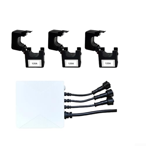 3-Phasen-WLAN für Smart Home Power Monitor, Stromkreissensoren, Echtzeit-Stromüberwachung (für Zigbee 120 A) von CARMOTTER