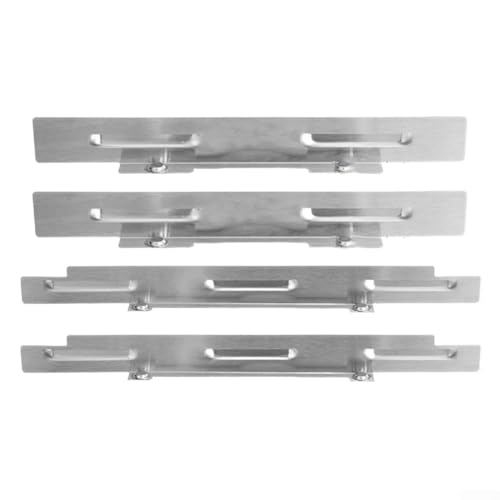 4 x Windschutz für Outdoor-Grillen, Edelstahl-Windschutz schützt Flamme und hält Wärme für 28 und 36 Grillplatten (43,2 cm) von CARMOTTER