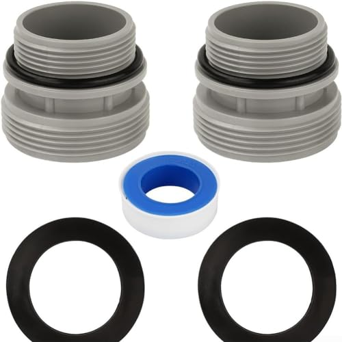 40 mm auf 1-1/2 Zoll Filterschlauch-Einlass-Auslass-Adapter-Umrüstsatz, oberirdischer Pool-Adapter verbindet 40 mm Schläuche mit Standard für Intex Pools (2) von CARMOTTER