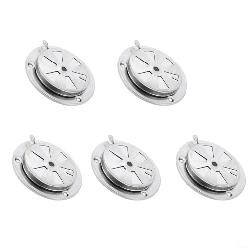 5 Teile BBQ Grill Smoker Abluftentlüftung Ersatz Grill Ofen Entlüftungsdämpfer Edelstahl Entlüftungsabdeckung Ofen Regler Ventil von CARMOTTER