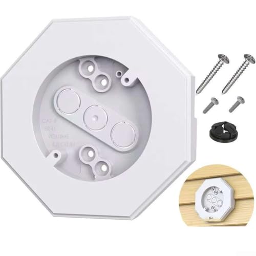 Achteckiges Außenwandleuchten-Montageset für 30,5 cm vertikale Seitenwände, Kunststoff-Lampen-Installationsset für Beleuchtungs-Setup (weiß) von CARMOTTER