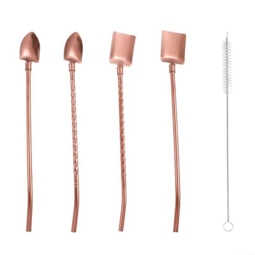 Anspruchsvolles Design, multifunktionales Strohhalmlöffel-Set aus hochwertigen Materialien (bunt) von CARMOTTER
