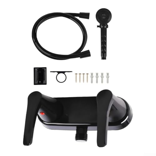 Badewannenarmaturen, Doppelsteuerung, Badewannenarmatur mit Duschset, für Temperatur und Wasserfluss, passend für Badezimmer von CARMOTTER