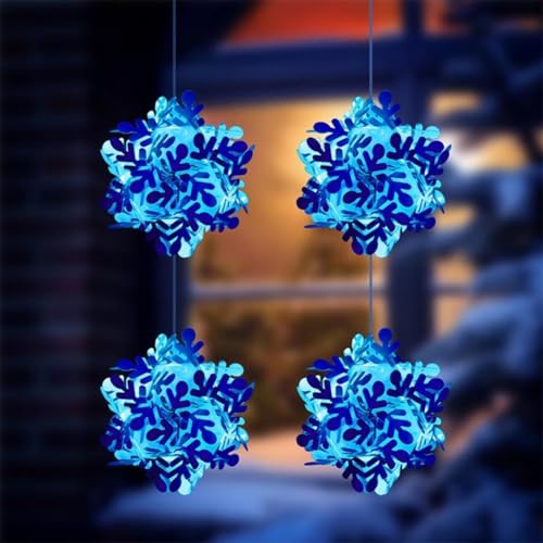 Bunte Solarkugeln zum Aufhängen – wasserdichte LED-Kugeln für den Außenbereich, Dekoration für Innenhofnächte (blau) von CARMOTTER