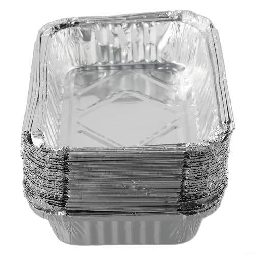 CARMOTTER Einweg-Aluminiumfolien-Tabletts zum Backen, Braten, Kochen, zur Aufbewahrung von Lebensmitteln (21 cm), 30 Stück von CARMOTTER