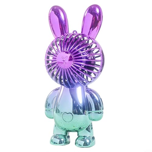 CARMOTTER Little Rabbit Handventilator, Farbverlauf, 2 Geschwindigkeitsstufen, kompaktes Design, Rot von CARMOTTER