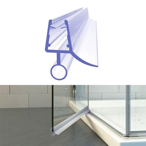 Dichtungsstreifen für Duschtüren, transparent, für Dusche, Spritzschutz, 2 Stück, 50 cm (12 mm) von CARMOTTER