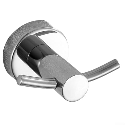 Doppelhaken Wandhaken aus Edelstahl 304 für Schlüssel, Handtücher, und entworfen für den bequemen Heimgebrauch (Silber) von CARMOTTER