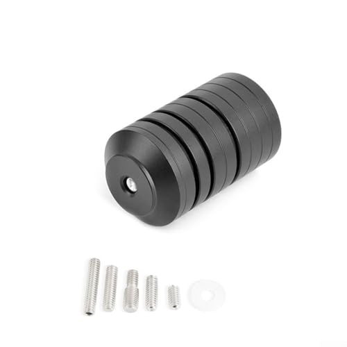 Edelstahl-Bogen-Stabilisator-Gegengewicht-Set, 280 g Gesamtgewicht mit 4 Gewichten und 6 Schrauben für Bogenbalance (schwarz) von CARMOTTER