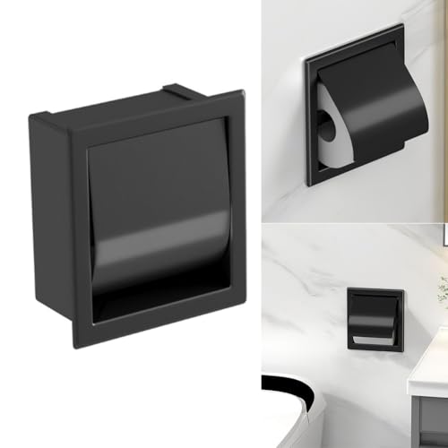 Edelstahl-Papierhandtuchhalter, integrierter Halter, Toilettenpapierhalter (Silber) von CARMOTTER