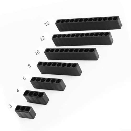 Effizienter Schraubendreher-Bithalter für Power-Zubehör, einfaches Einführen, schwarz, 1/4-Zoll-Sechskant-Werkzeug (12 Löcher) von CARMOTTER
