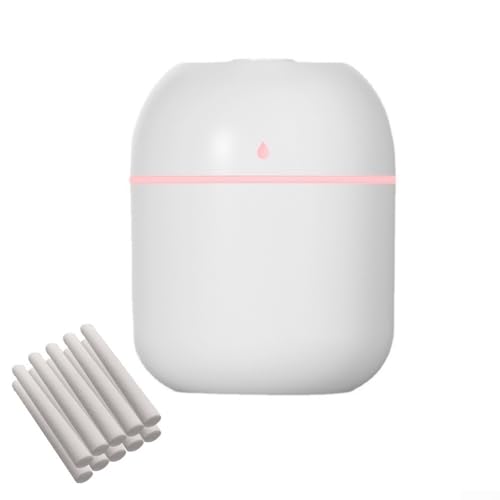 Effizienter USB-Luftbefeuchter für den Innenbereich mit 10 Wattestäbchen, perfekt für die ruhige Hydratisierung Ihres Raumes (weiß) von CARMOTTER