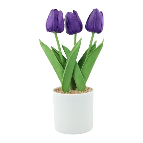 Einfach zu arrangierende PU-Tulpe künstliche Blumen dekorative Innenornamente für individuelle Displays (lila) von CARMOTTER