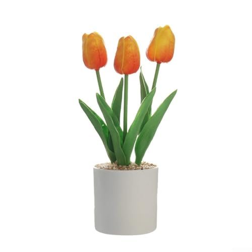 Einfach zu arrangierende PU-Tulpe künstliche Blumen dekorative Innenornamente für individuelle Displays (orange) von CARMOTTER