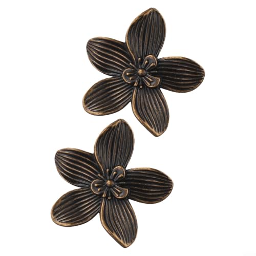 Elegante Blumengriffe für Schubladen und Schränke, Zinklegierung für stilvolles Heimwerken (Bronze-2) von CARMOTTER