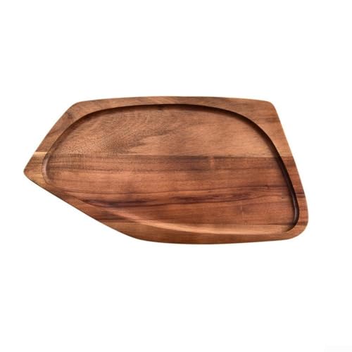 Elegante Holztabletts zum Servieren von Tee, Abendessen, Dessert, Brot und Obst mit raffiniertem Naturholz-Finish und glatt, geeignet für verschiedene Anlässe (L) von CARMOTTER