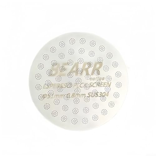 Espresso-Puck-Sieb für Kaffeefilter, 0 8 mm Dicke, Edelstahlgewebe für Siebträgerkorb 51 53 58 mm, entworfen für gleichmäßige Extraktion und einfache Reinigung (51 mm) von CARMOTTER