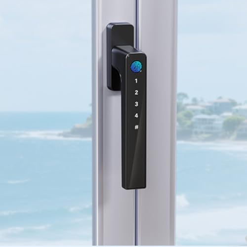 Fingerabdruck-Fensterschloss, wetterfest, intelligentes Fingerabdruck-Fensterschloss, Multi-Modus einschließlich Fingerabdruck, Passwort und App-Zugriff von CARMOTTER