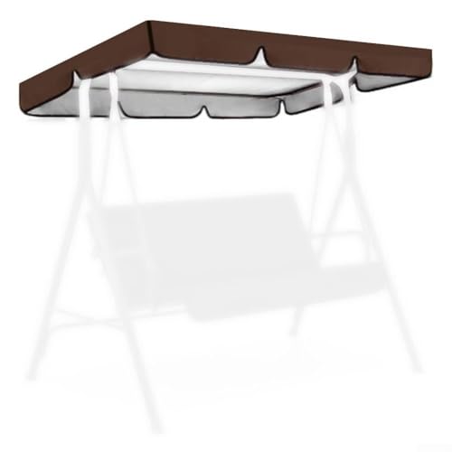 Gartenschaukel-Abdeckung für 3-Sitzer, stilvoll und robust 420D Oxford-Gewebe Gartenschaukel Sitzbezug (braun) von CARMOTTER