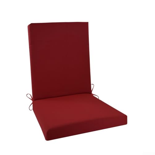 Gartenstuhlauflagen für Gartenmöbel, Sitzkissen für Sitzkomfort mit UV-Schutz und einfacher Platzierung (Rot-S) von CARMOTTER