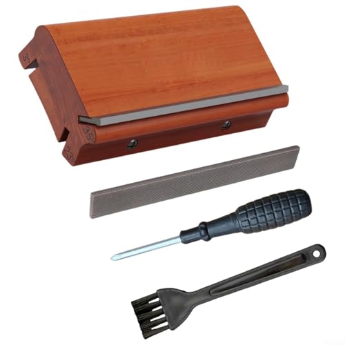 Gitarrenbund-Abschrägungswerkzeug mit verstellbaren Winkeln für effiziente Bundsprossenentfernung und Instrumentenwartung (braun) von CARMOTTER