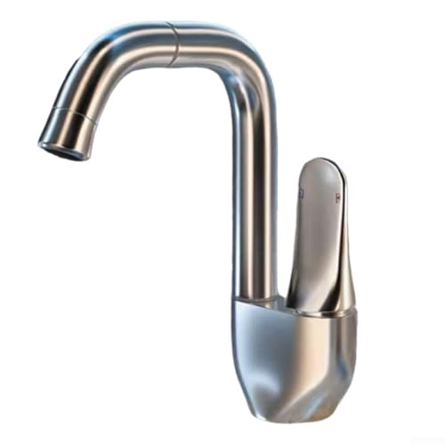 Gunmetal Grey Multifunktionaler Badezimmer-Wasserhahn mit weichem Schaumbelüfter für sanften Wasserfluss (Silber) von CARMOTTER