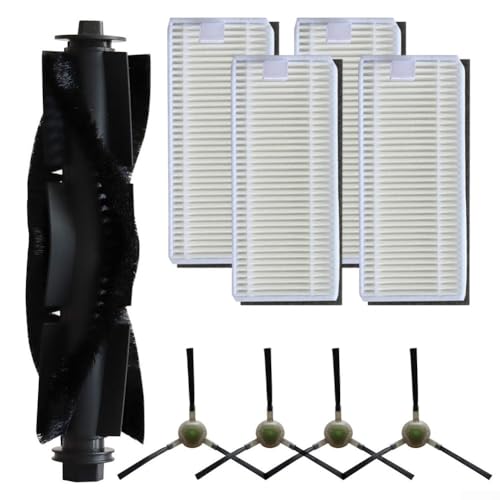 Hauptseitenbürstenfilter-Set für Lefant U180 M1 M2 Pro M2 Plus LS1 und für OKP K8 Roboter-Staubsauger, um Schmutz und Staub von schwer erreichbaren Stellen zu fegen (A) von CARMOTTER