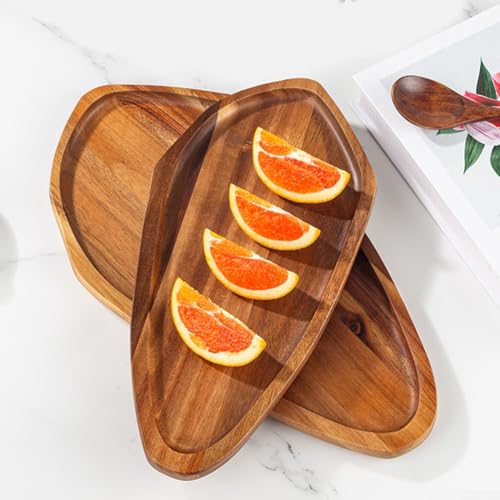 Holz Deko Tablett Dessert Servierteller Party Tablett Obst Tee Tablett (S) von CARMOTTER