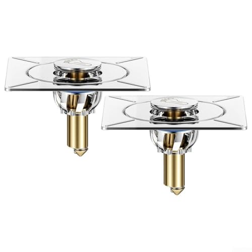 Innovativer Badezimmer-Abfluss mit Fußbedienung mit schneller Drainage und Insektenschutz (2 Stück) von CARMOTTER