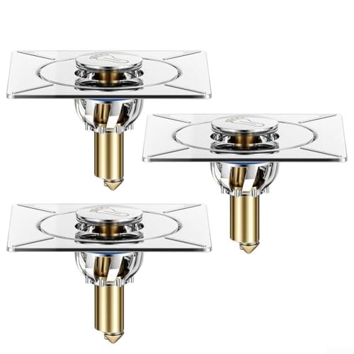 Innovativer Badezimmer-Abfluss mit Fußbedienung mit schneller Drainage und Insektenschutz (3 Stück) von CARMOTTER