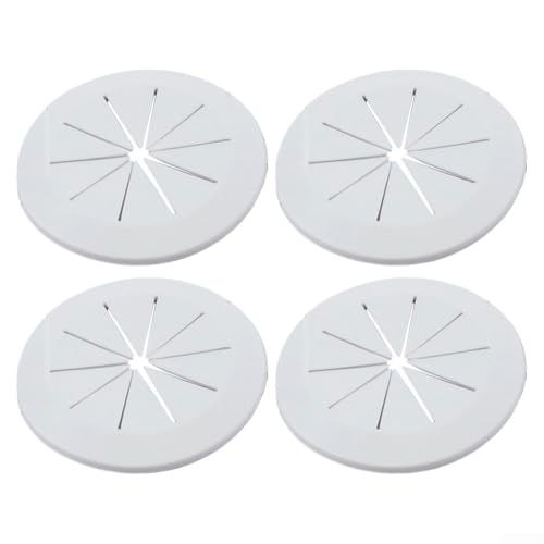 Kabelmanagement-Schreibtisch-Drahtlochabdeckung, runde PVC-Schreibtisch-Linienlochabdeckung für die Organisation von Schreibtischkabeln, geeignet für 53 mm Öffnungen (hellgrau, 53 mm) von CARMOTTER