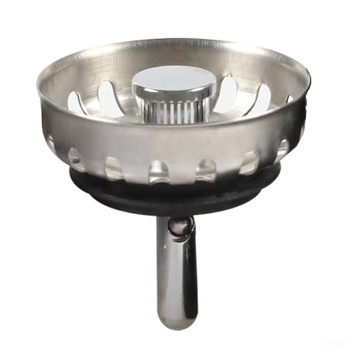 Küchenspüle Stopper Sieb, Edelstahl Spülbeckenstöpsel Ersatz, Küche Badezimmer Lebensmittel Haarfänger Filter Stopper von CARMOTTER