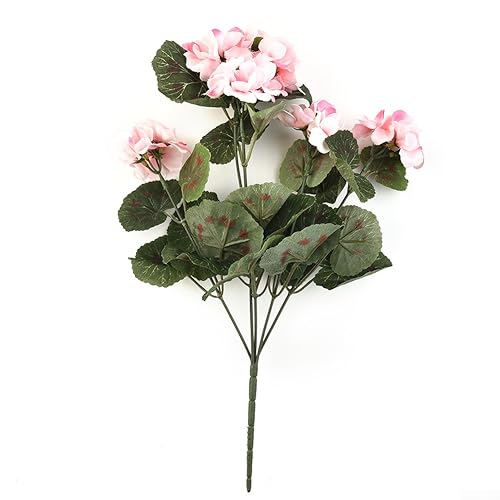 CARMOTTER Künstliche Geranie, 36Cm Pelargonium Pflanze Seide Blume ist UV-beständig, für Familientreffen Dekoration von CARMOTTER